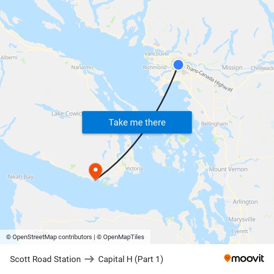 Scott Road Station to Capital H (Part 1) map