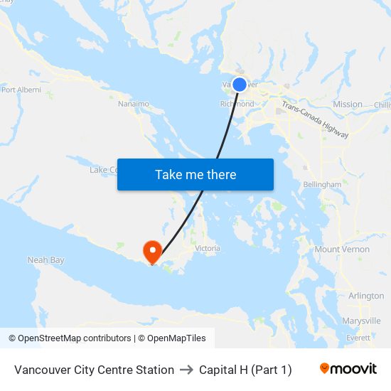 Vancouver City Centre Station to Capital H (Part 1) map