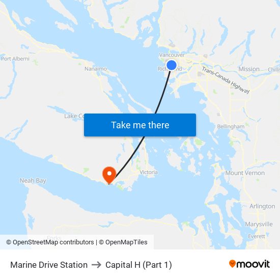 Marine Drive Station to Capital H (Part 1) map