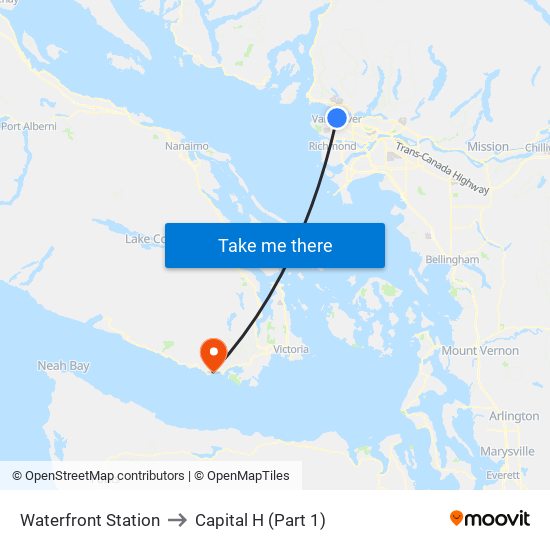 Waterfront Station to Capital H (Part 1) map