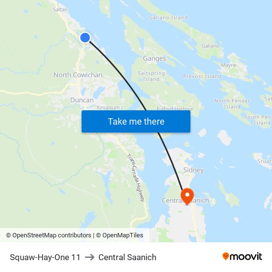 Squaw-Hay-One 11 to Central Saanich map