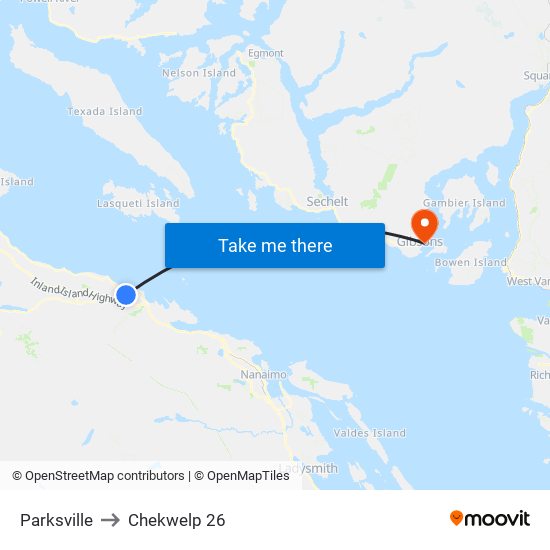 Parksville to Chekwelp 26 map