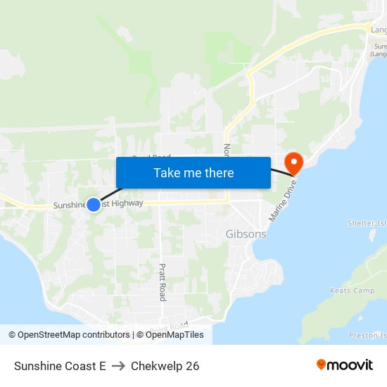 Sunshine Coast E to Chekwelp 26 map