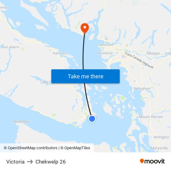 Victoria to Chekwelp 26 map