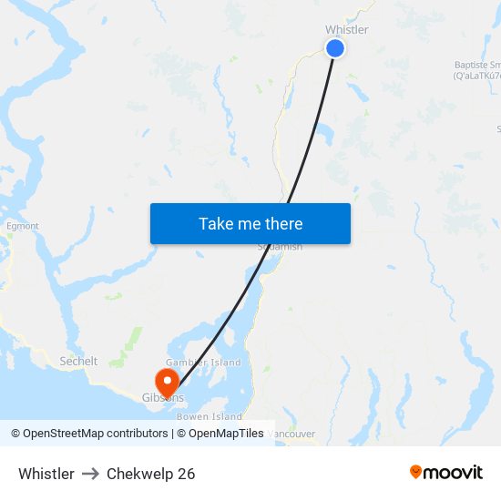 Whistler to Chekwelp 26 map