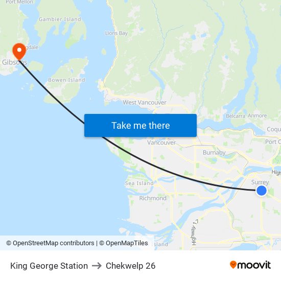 King George Station to Chekwelp 26 map