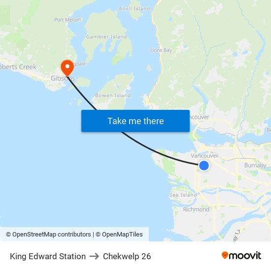 King Edward Station to Chekwelp 26 map