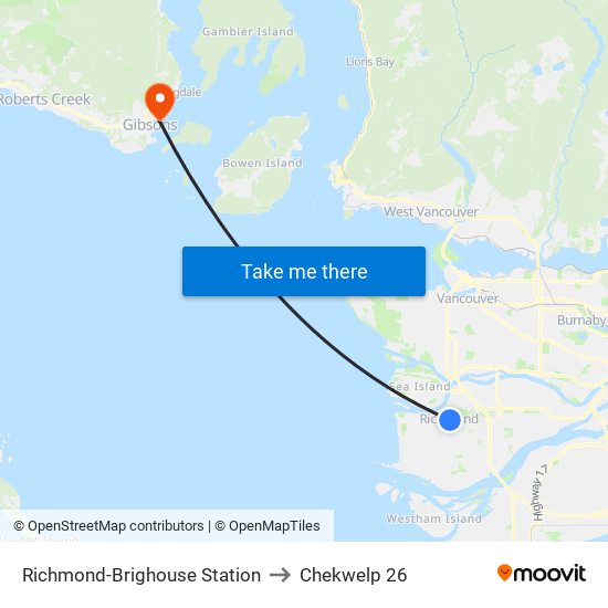 Richmond-Brighouse Station to Chekwelp 26 map