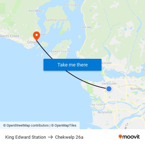 King Edward Station to Chekwelp 26a map