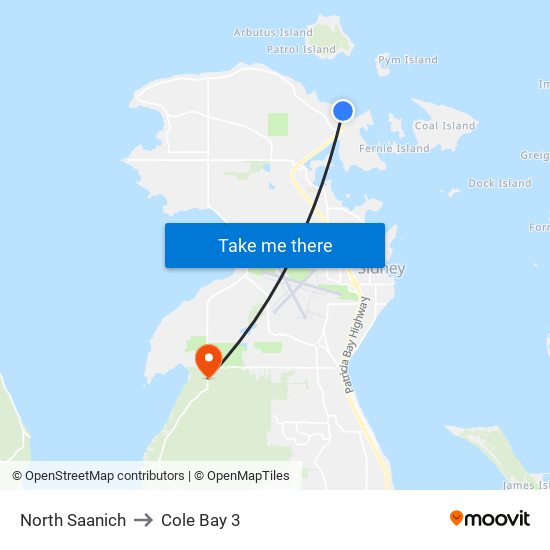 North Saanich to Cole Bay 3 map