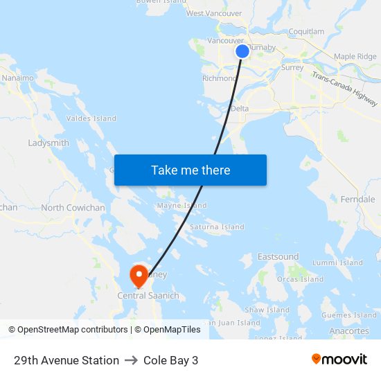 29th Avenue Station to Cole Bay 3 map