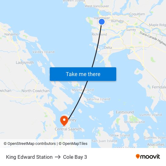 King Edward Station to Cole Bay 3 map