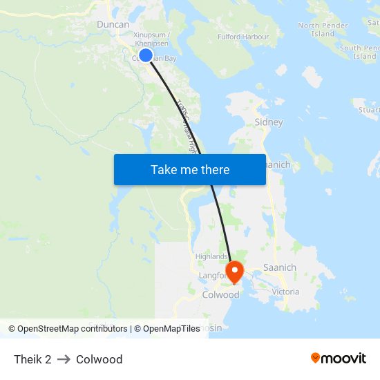 Theik 2 to Colwood map