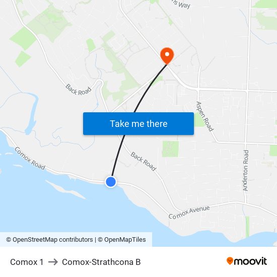 Comox 1 to Comox-Strathcona B map