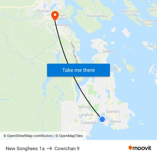 New Songhees 1a to Cowichan 9 map