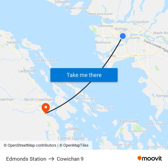 Edmonds Station to Cowichan 9 map