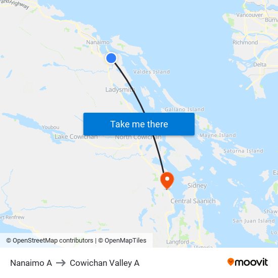 Nanaimo A to Cowichan Valley A map