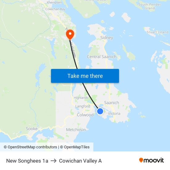 New Songhees 1a to Cowichan Valley A map