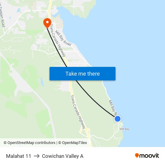 Malahat 11 to Cowichan Valley A map