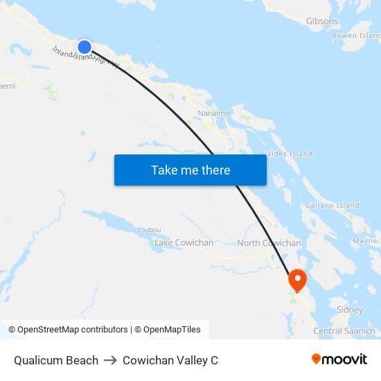 Qualicum Beach to Cowichan Valley C map