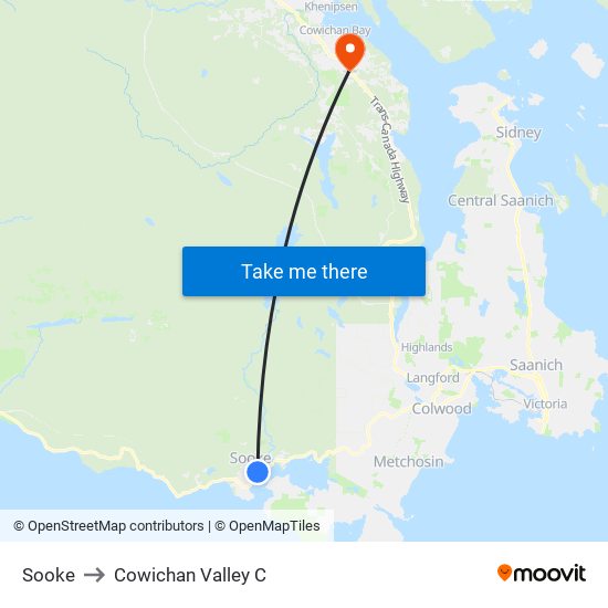 Sooke to Cowichan Valley C map