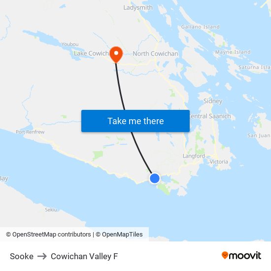 Sooke to Cowichan Valley F map