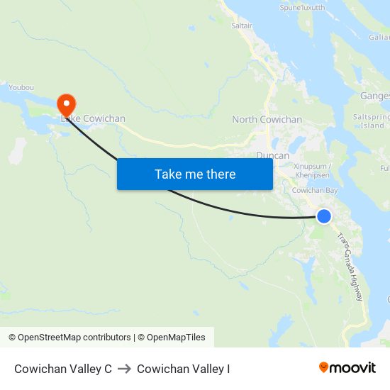 Cowichan Valley C to Cowichan Valley I map
