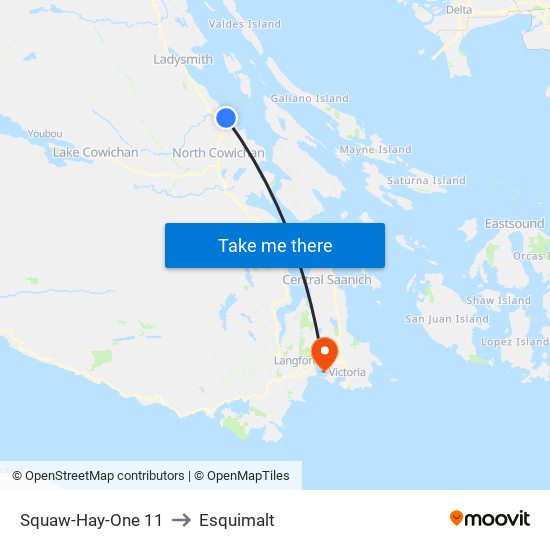 Squaw-Hay-One 11 to Esquimalt map