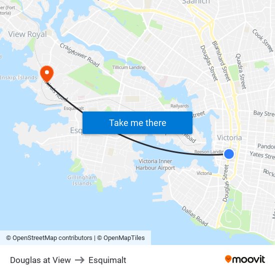 Douglas at View to Esquimalt map