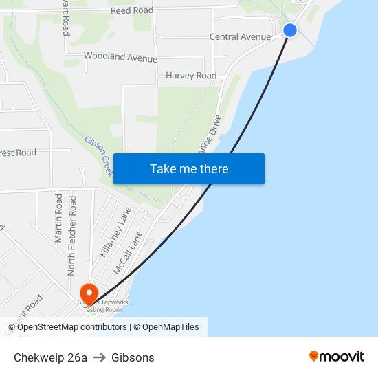 Chekwelp 26a to Gibsons map