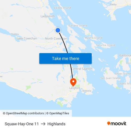 Squaw-Hay-One 11 to Highlands map