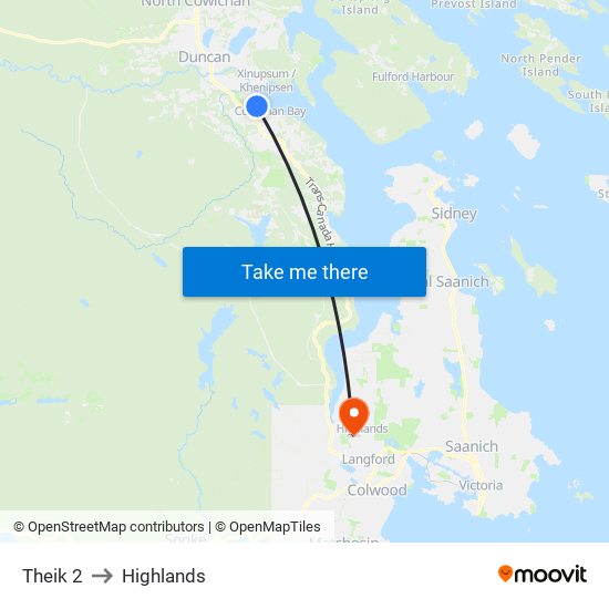 Theik 2 to Highlands map