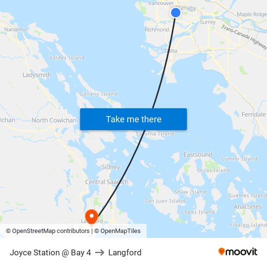 Joyce Station @ Bay 4 to Langford map