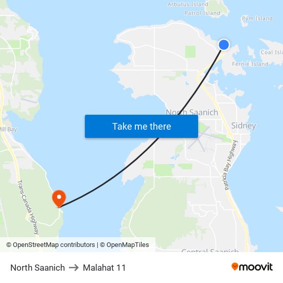 North Saanich to Malahat 11 map