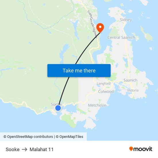 Sooke to Malahat 11 map