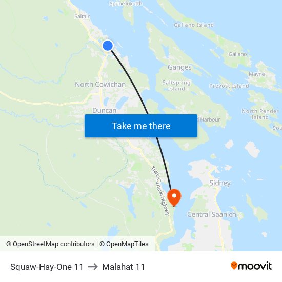 Squaw-Hay-One 11 to Malahat 11 map