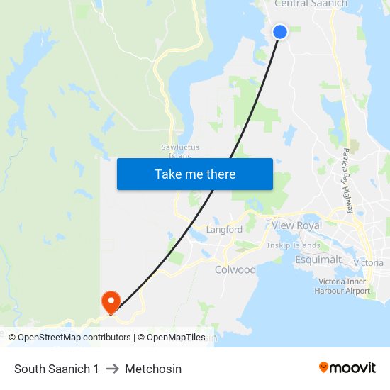 South Saanich 1 to Metchosin map