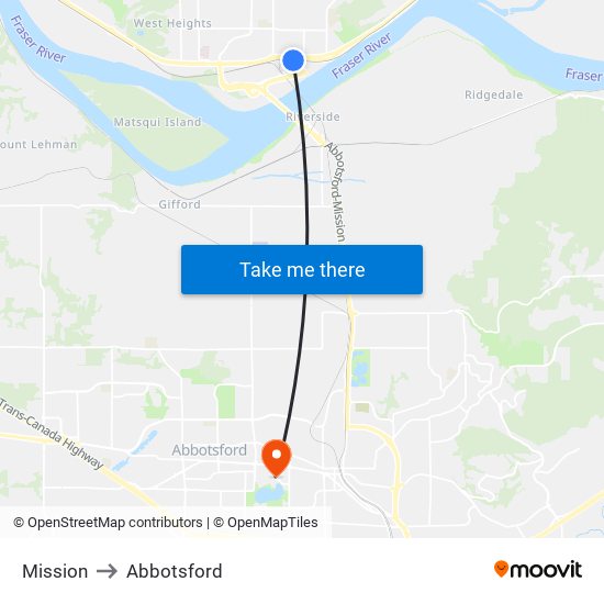 Mission to Abbotsford map