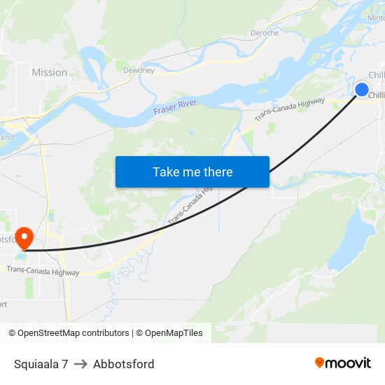 Squiaala 7 to Abbotsford map