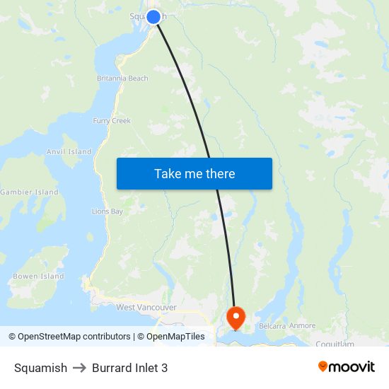 Squamish to Burrard Inlet 3 map