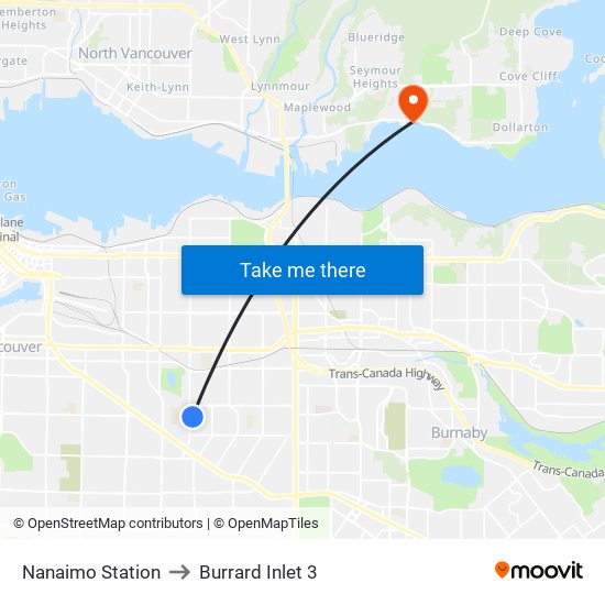 Nanaimo Station to Burrard Inlet 3 map