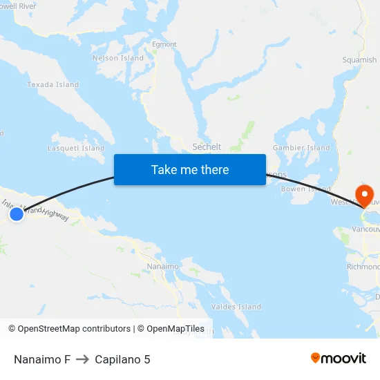 Nanaimo F to Capilano 5 map