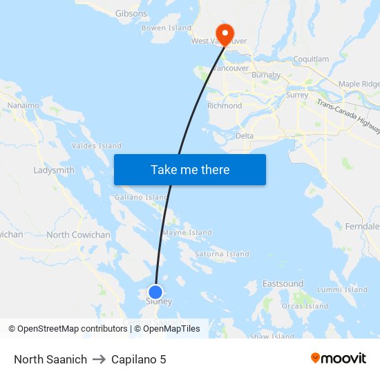 North Saanich to Capilano 5 map