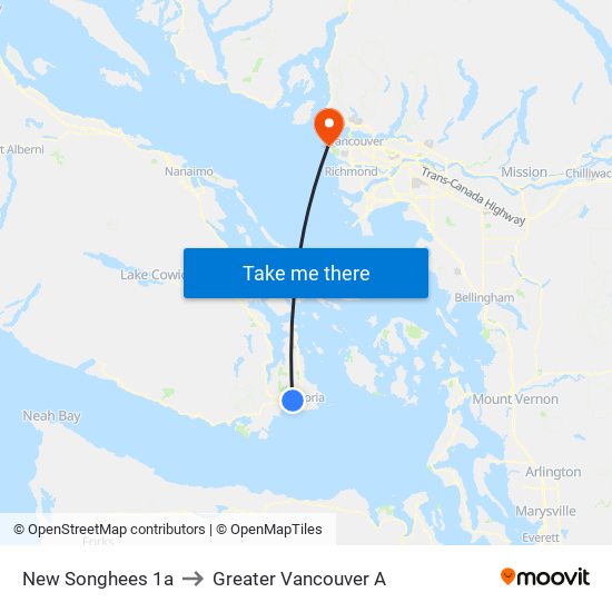 New Songhees 1a to Greater Vancouver A map