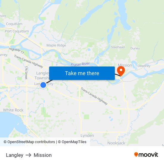 Langley to Mission map