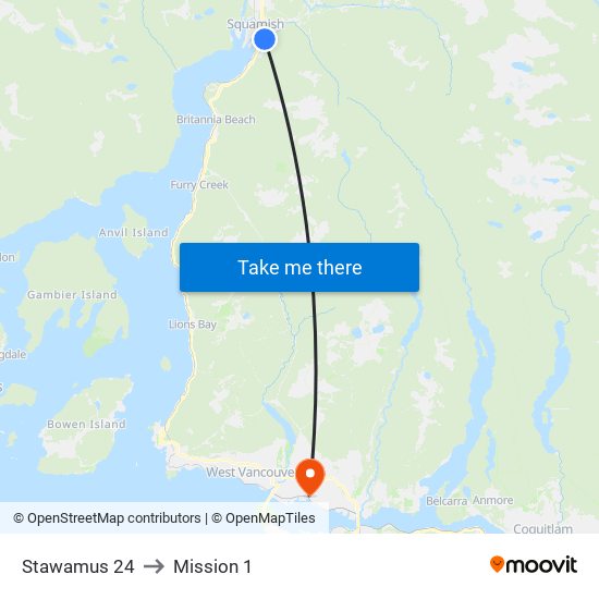 Stawamus 24 to Mission 1 map