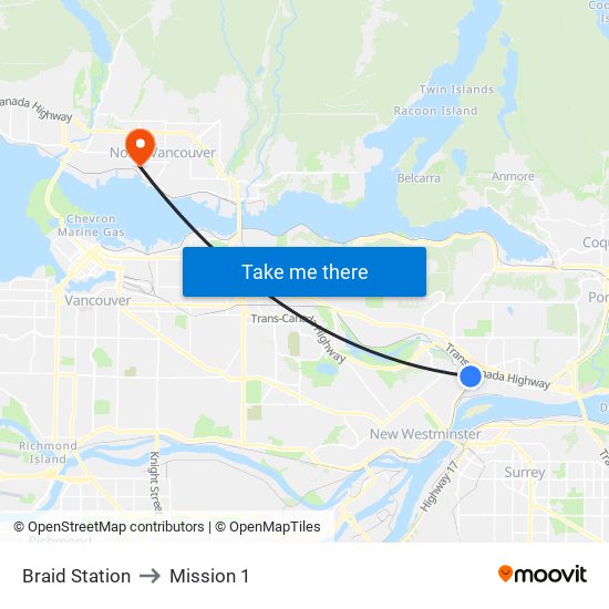 Braid Station to Mission 1 map