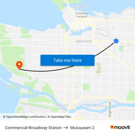 Commercial-Broadway Station to Musqueam 2 map