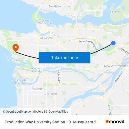 Production Way-University Station to Musqueam 2 map
