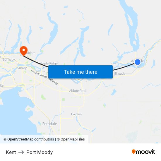 Kent to Kent map